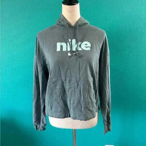 Nike vintage look blue hoodie in size small